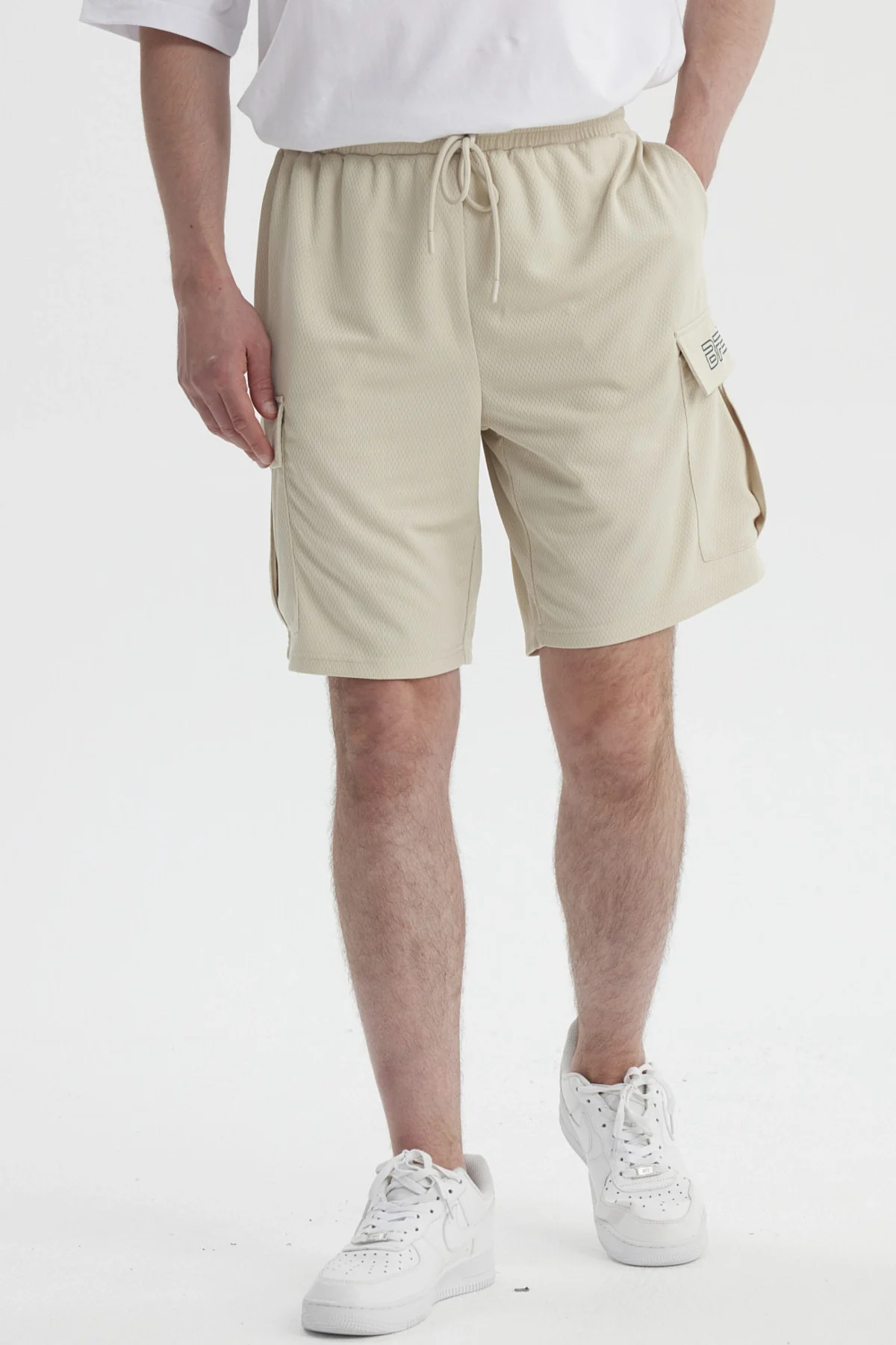 Bermuda Hombre Calce Recto Beige
