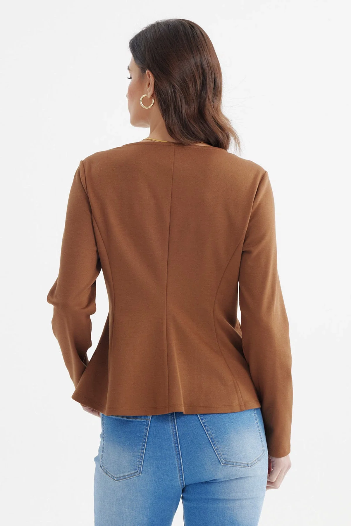 Blazer Mujer Ajustado Café - Image 3