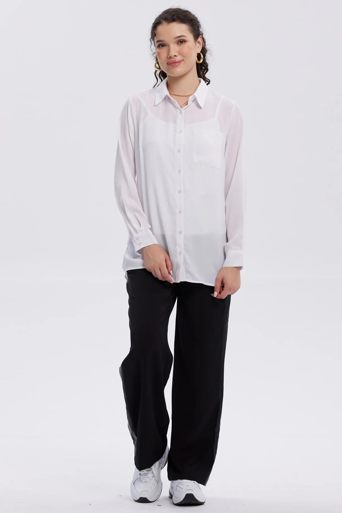 Blusa Mujer Abotonada Blanco - Image 4