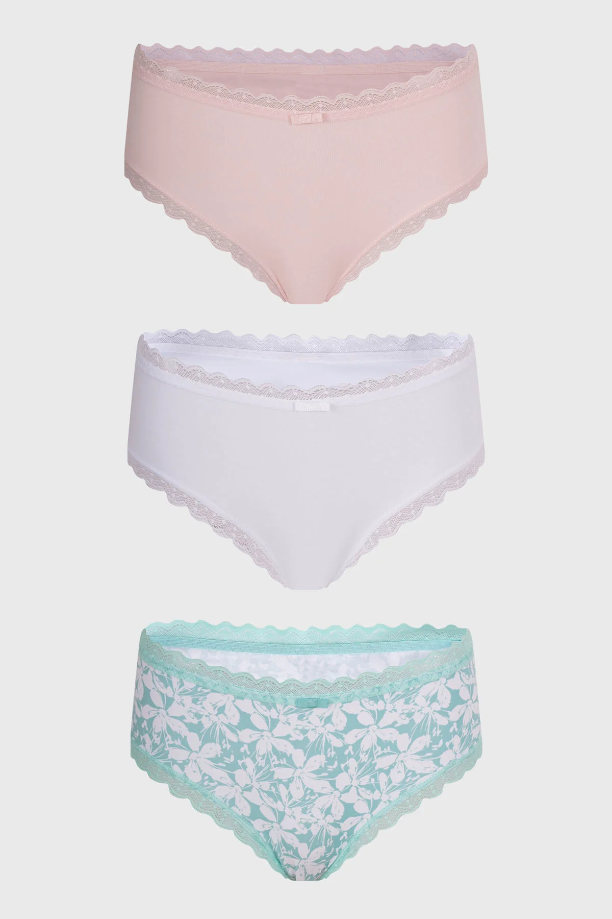 Calzón Mujer Tripack Pantaleta Algodón Palo Rosa