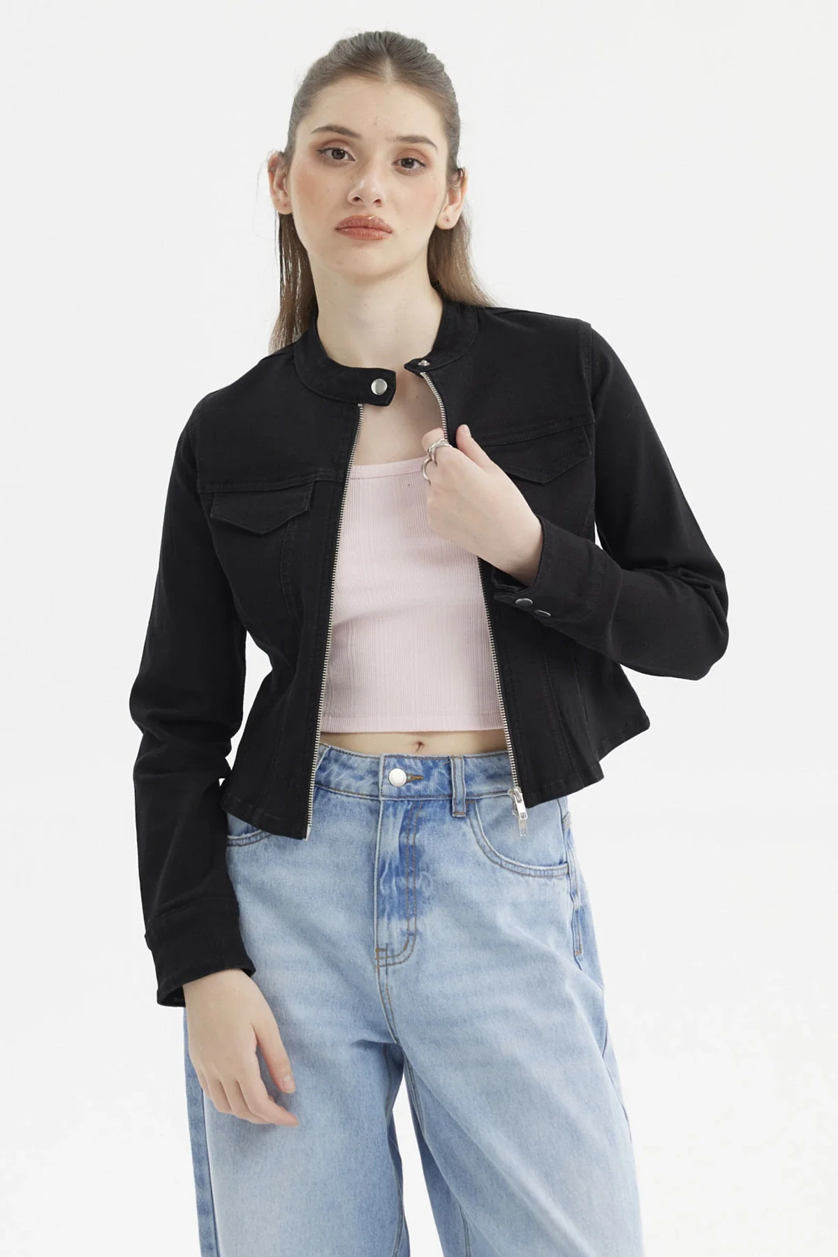Chaqueta Mujer Ajustada Negro