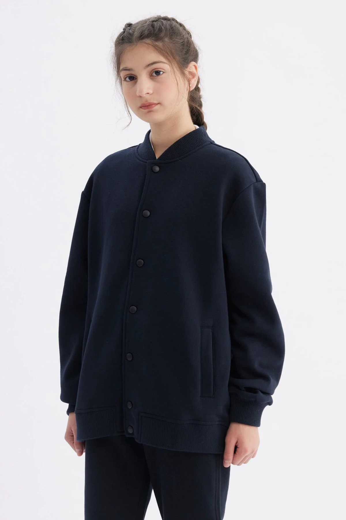 Chaqueta Unisex College Azul Marino - Image 2