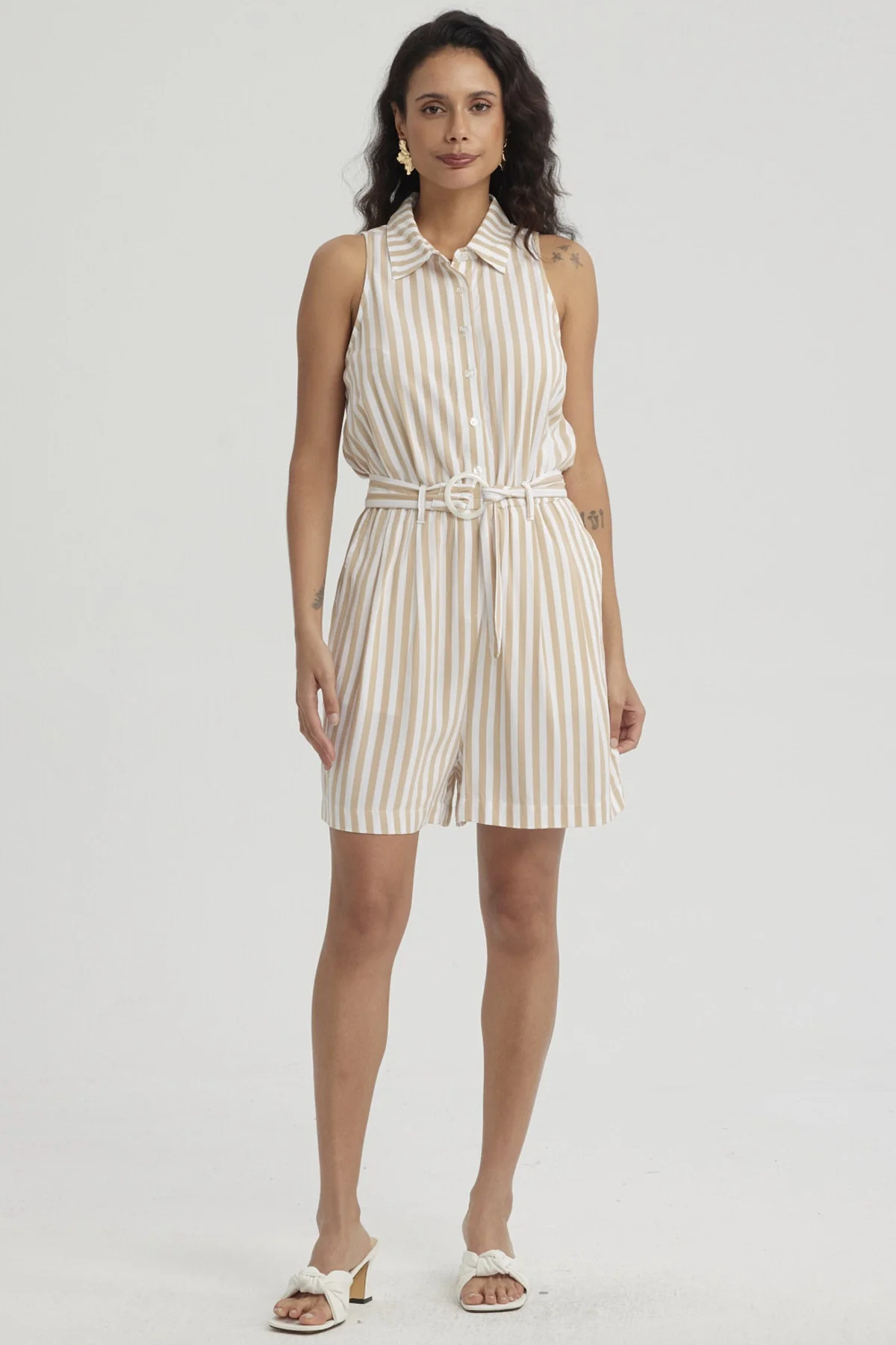 Enteritos Mujer Short Viscosa Naranjo - Image 4