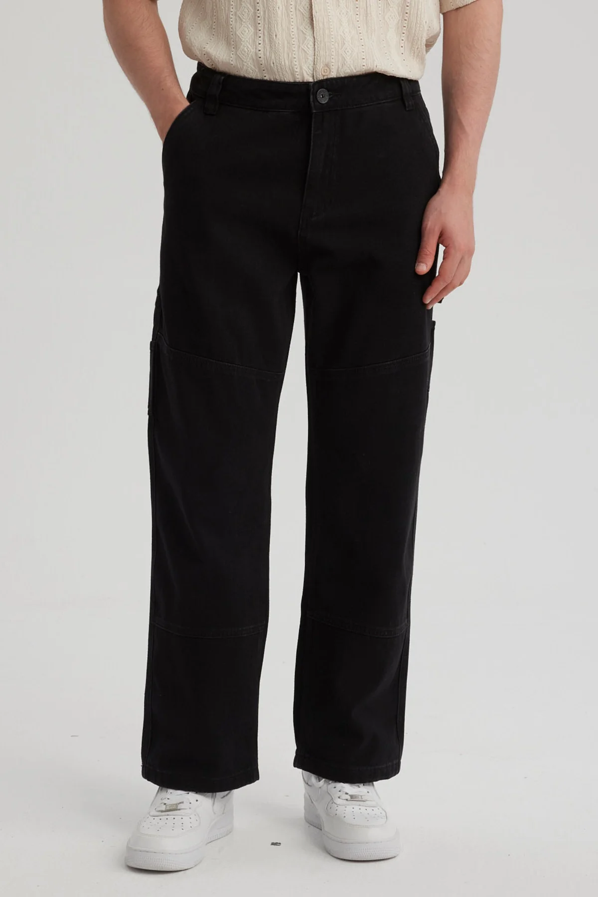 Jeans Hombre Recto Moda Negro