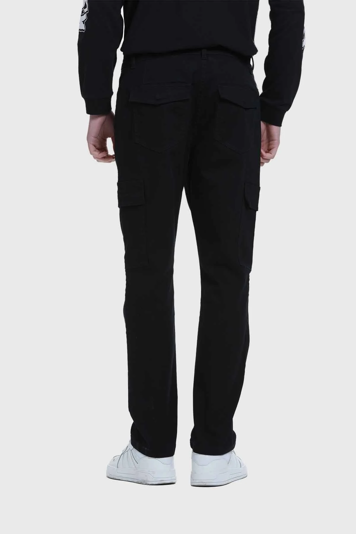 Jeans Hombre Slim Cargo Negro - Image 3