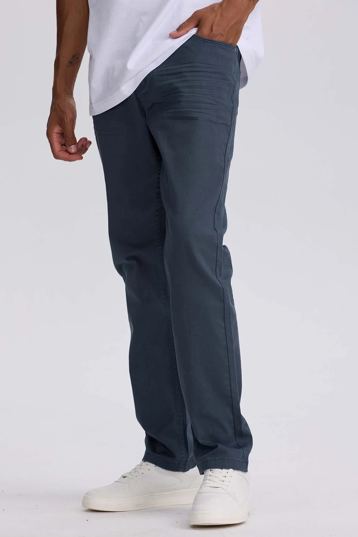 Jeans Hombre Slim Color Petroleo - Image 2