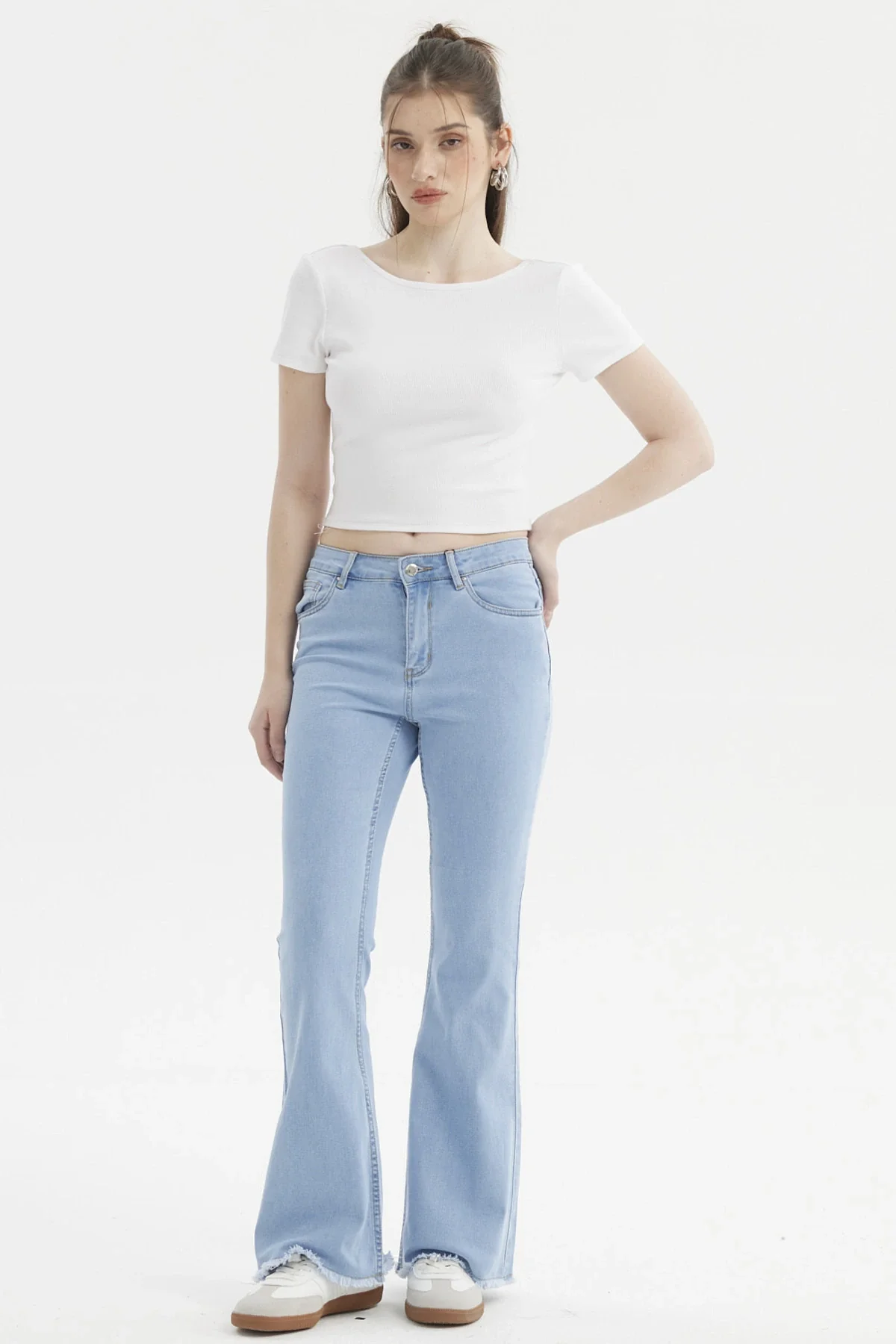 Jeans Mujer Flare Monse Celeste - Image 4