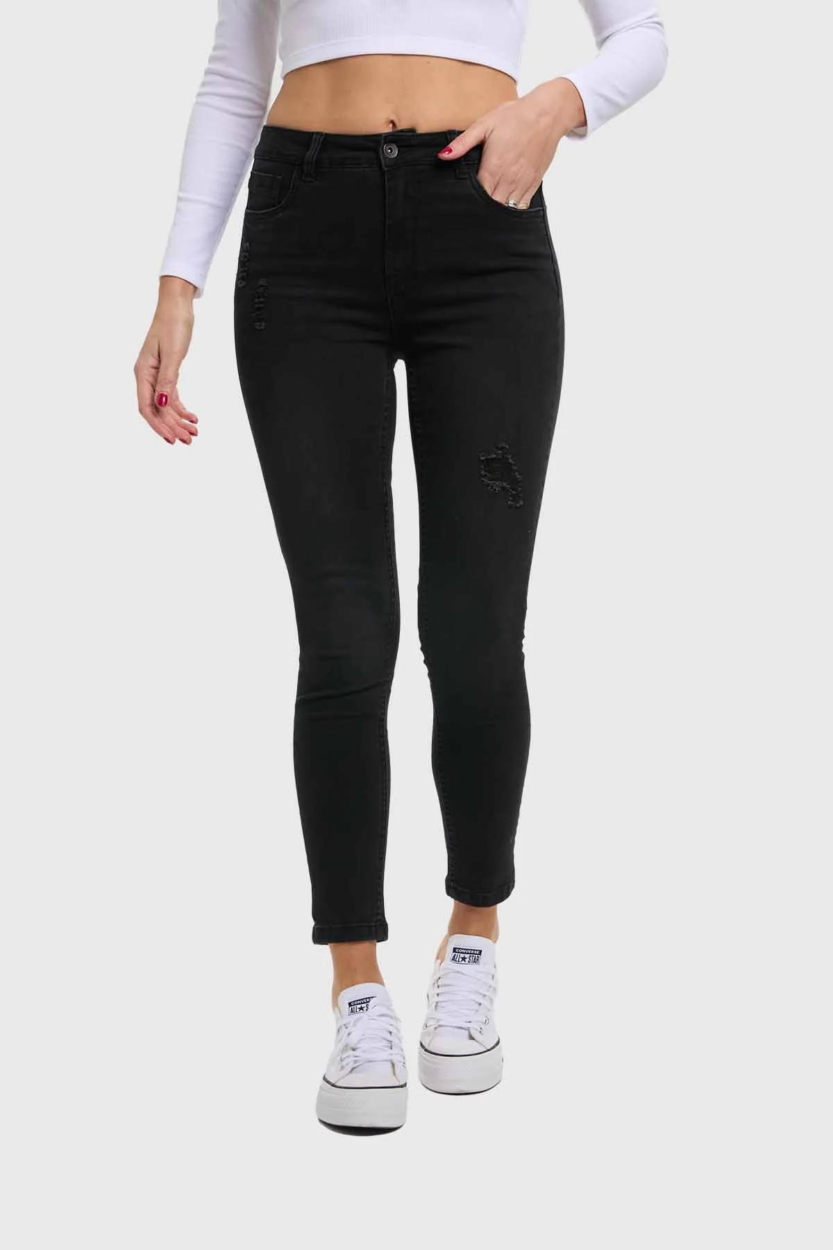 Jeans Mujer Super Skinny Lia Negro
