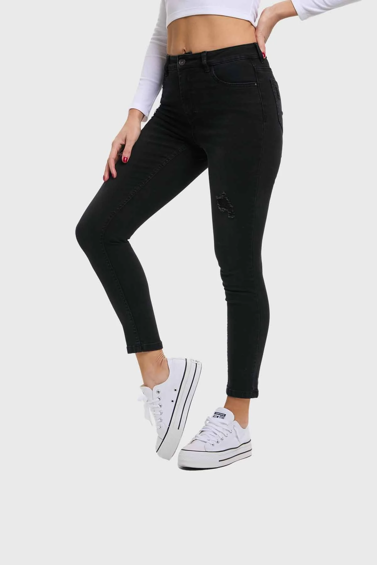 Jeans Mujer Super Skinny Lia Negro - Image 2