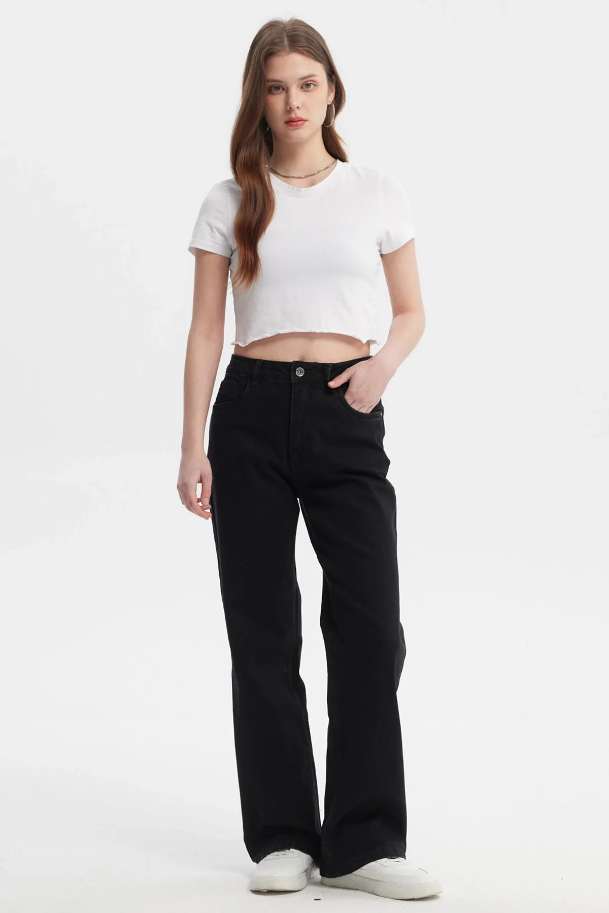 Jeans Mujer Wide Leg Sofia Negro - Image 4