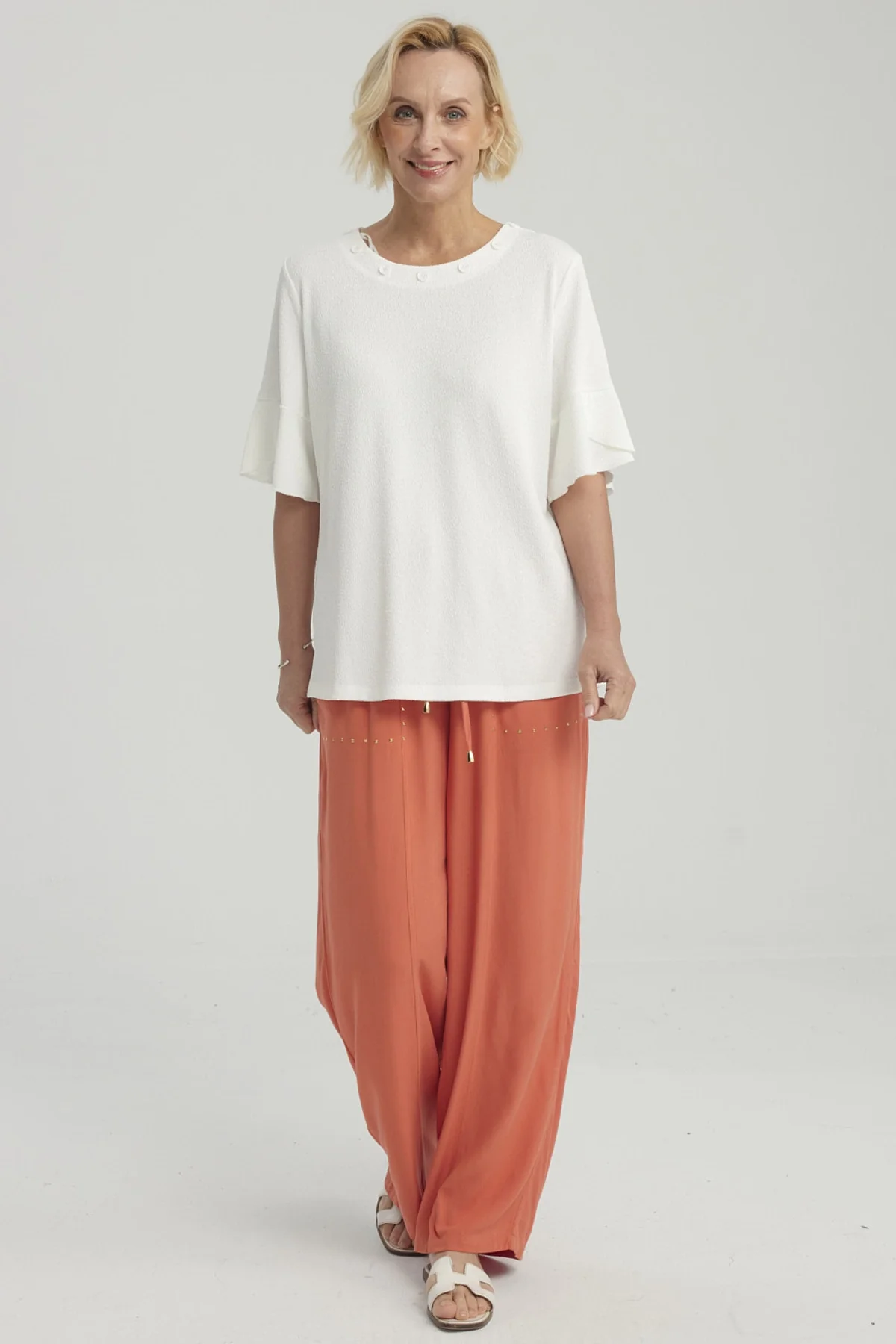 Pantalón Mujer Con Bolsillo Terracota - Image 4
