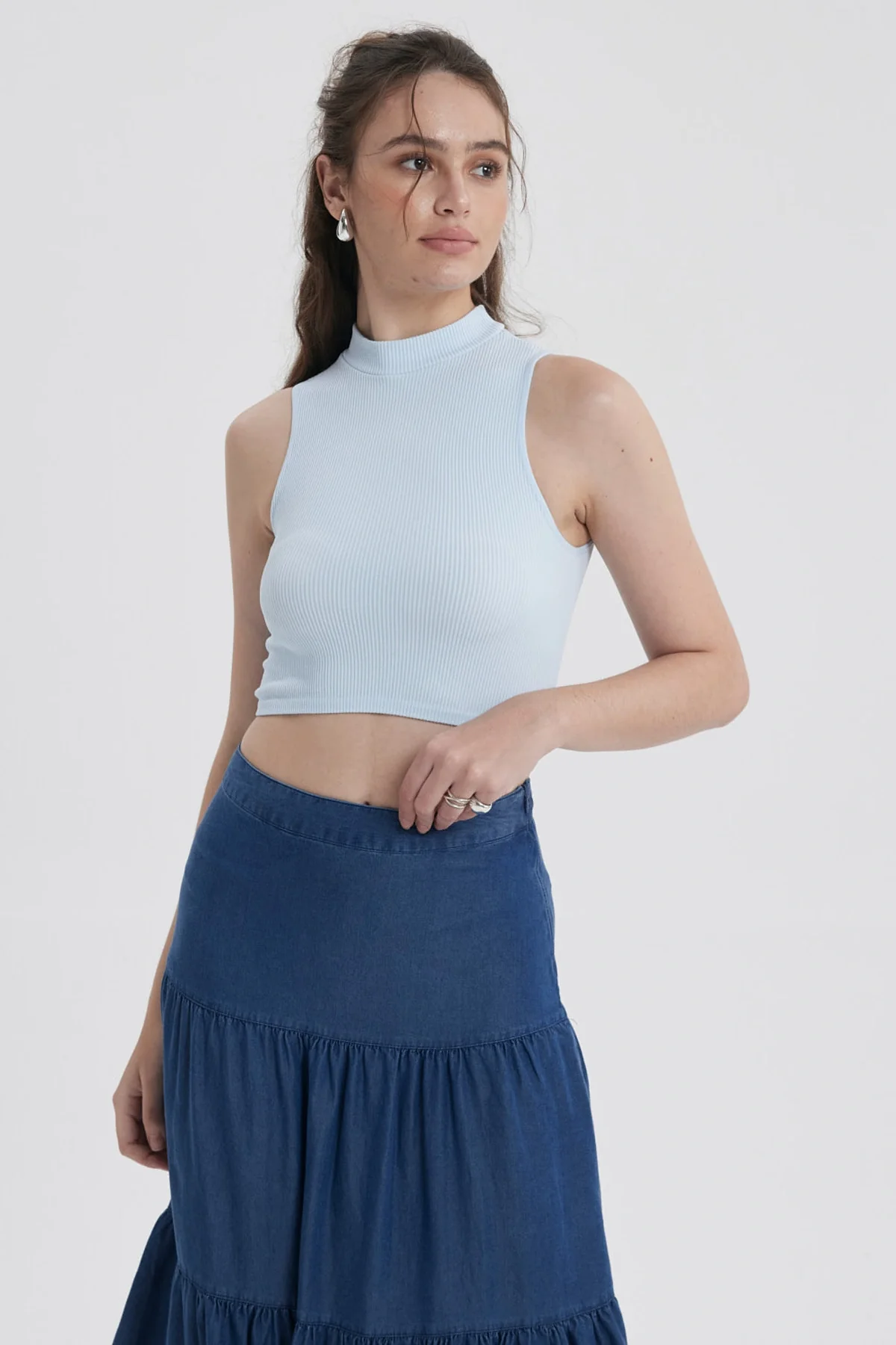 Peto Mujer Sin Costura Celeste Claro