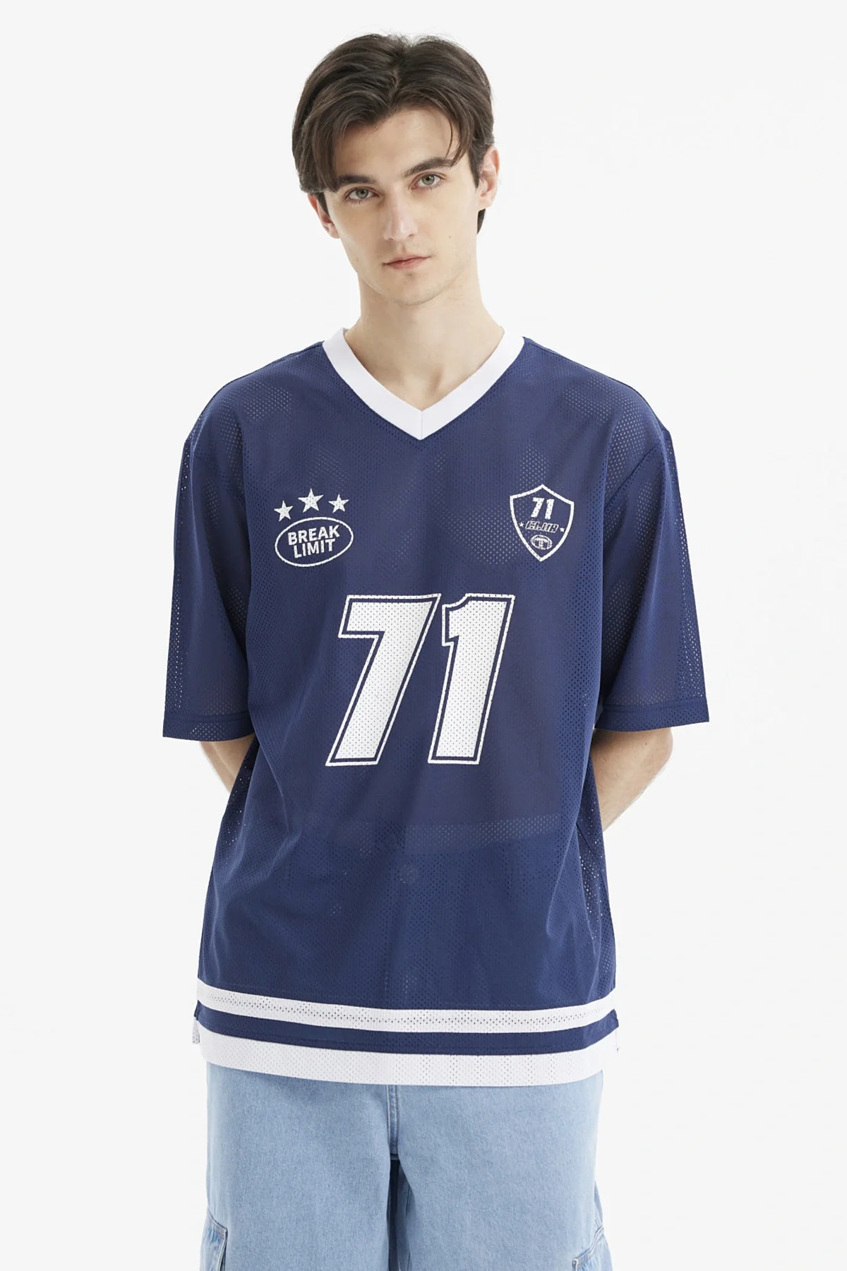 Polera Hombre Oversize Azul