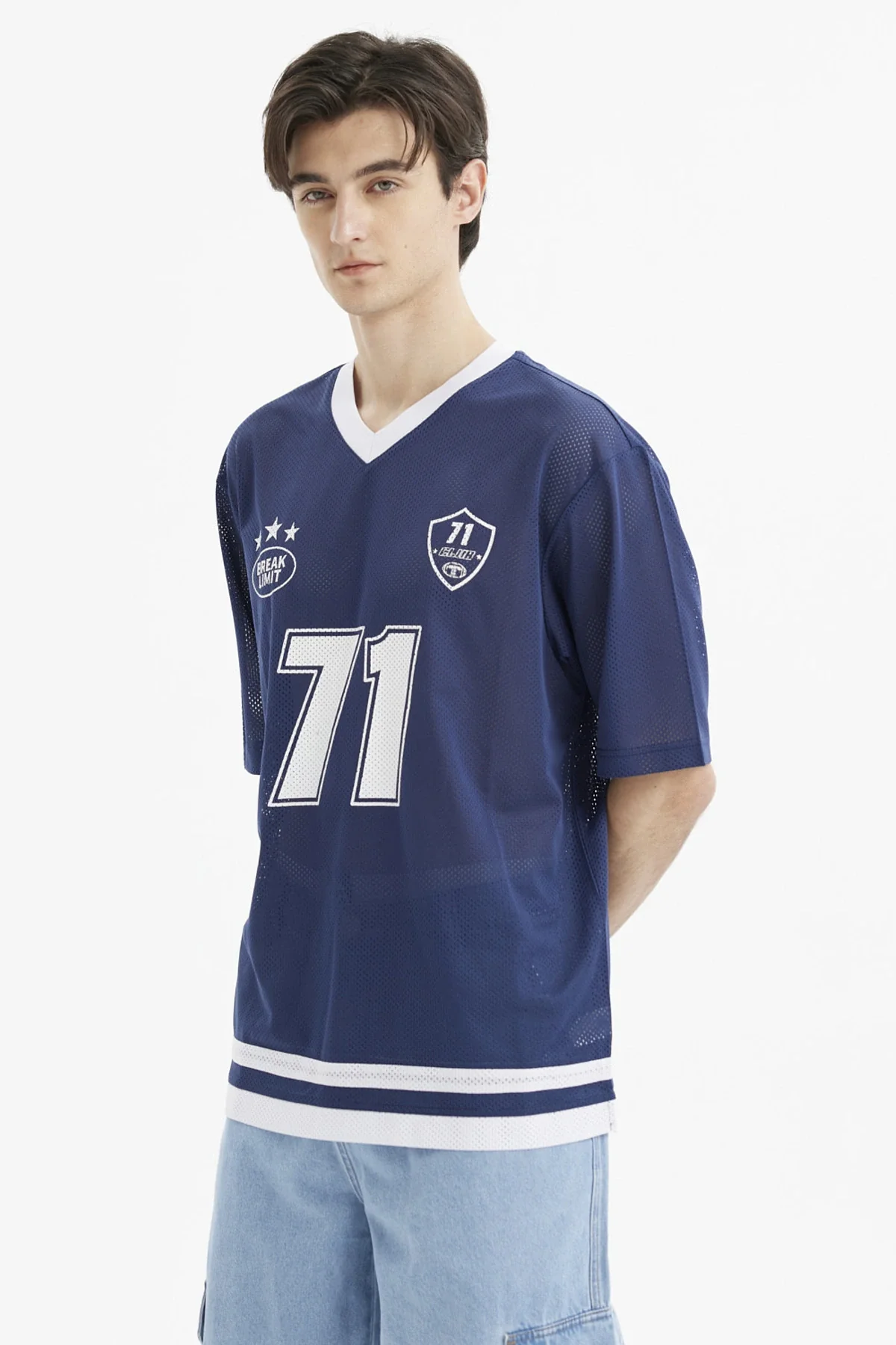 Polera Hombre Oversize Azul - Image 2