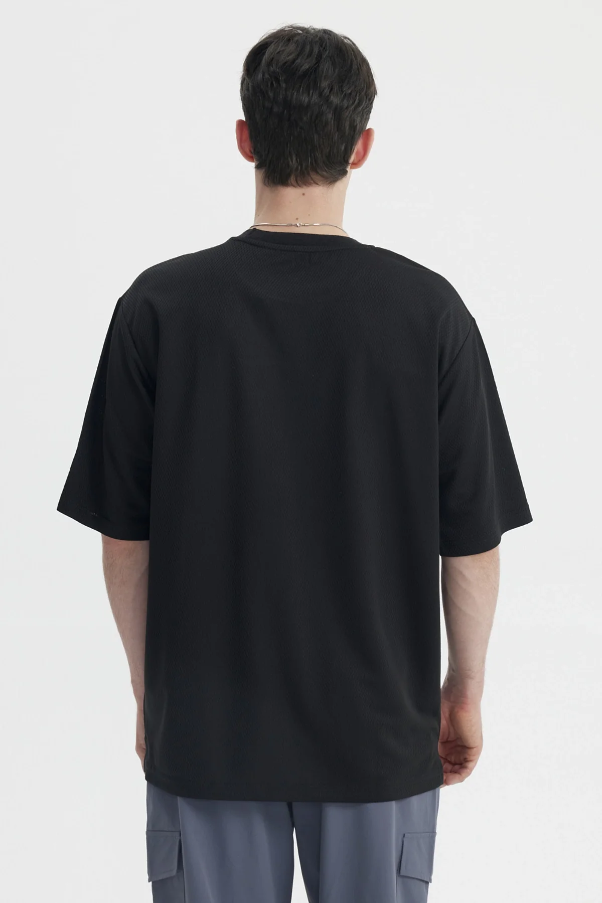 Polera Hombre Oversize Negro - Image 3