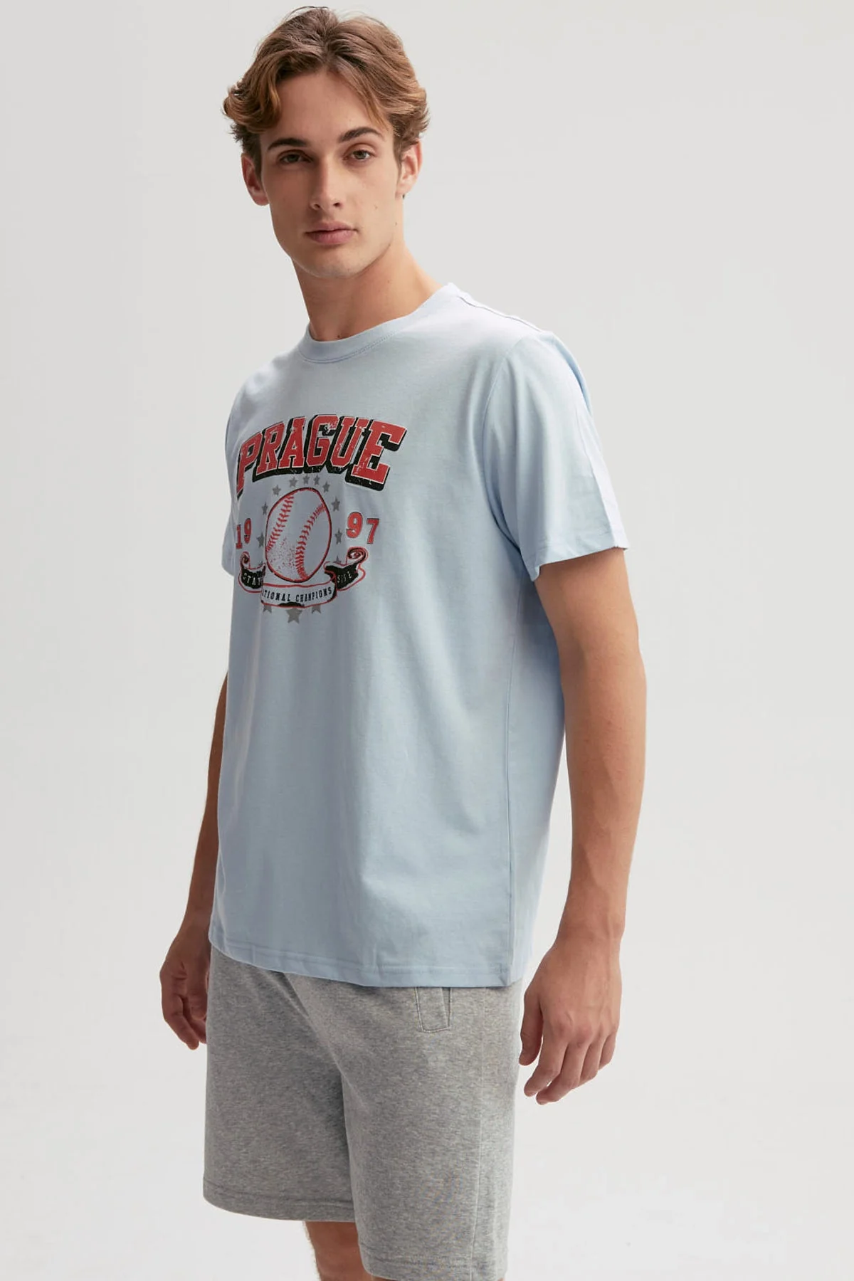 Polera Hombre Print Posicional Celeste - Image 2
