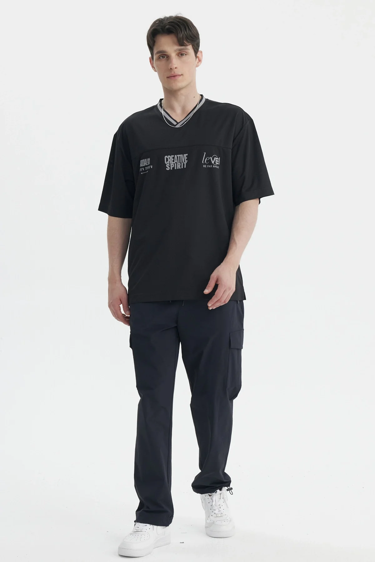 Polera Hombre Slim Negro - Image 4