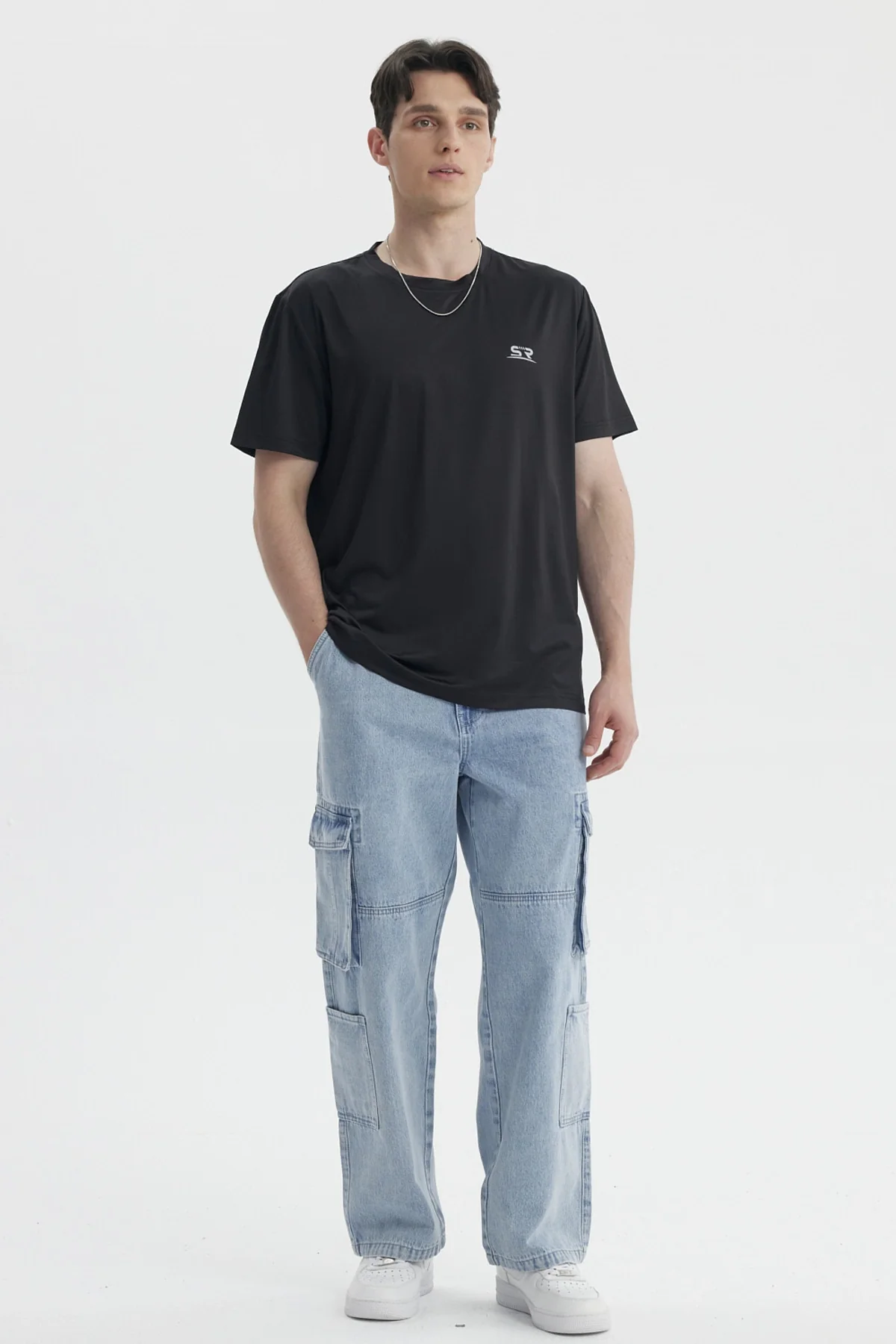 Polera Hombre Slim Negro - Image 4