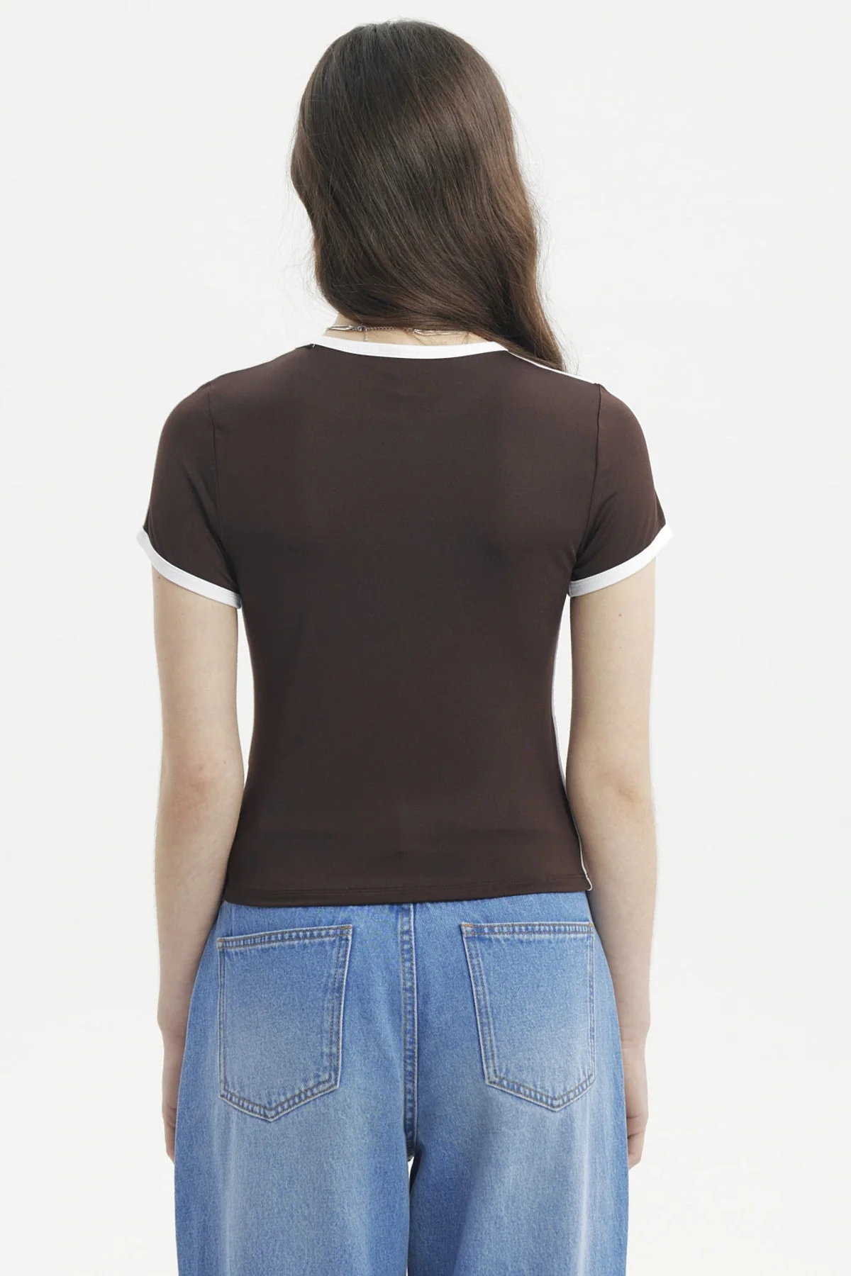 Polera Mujer Ajustado Café Oscuro - Image 3