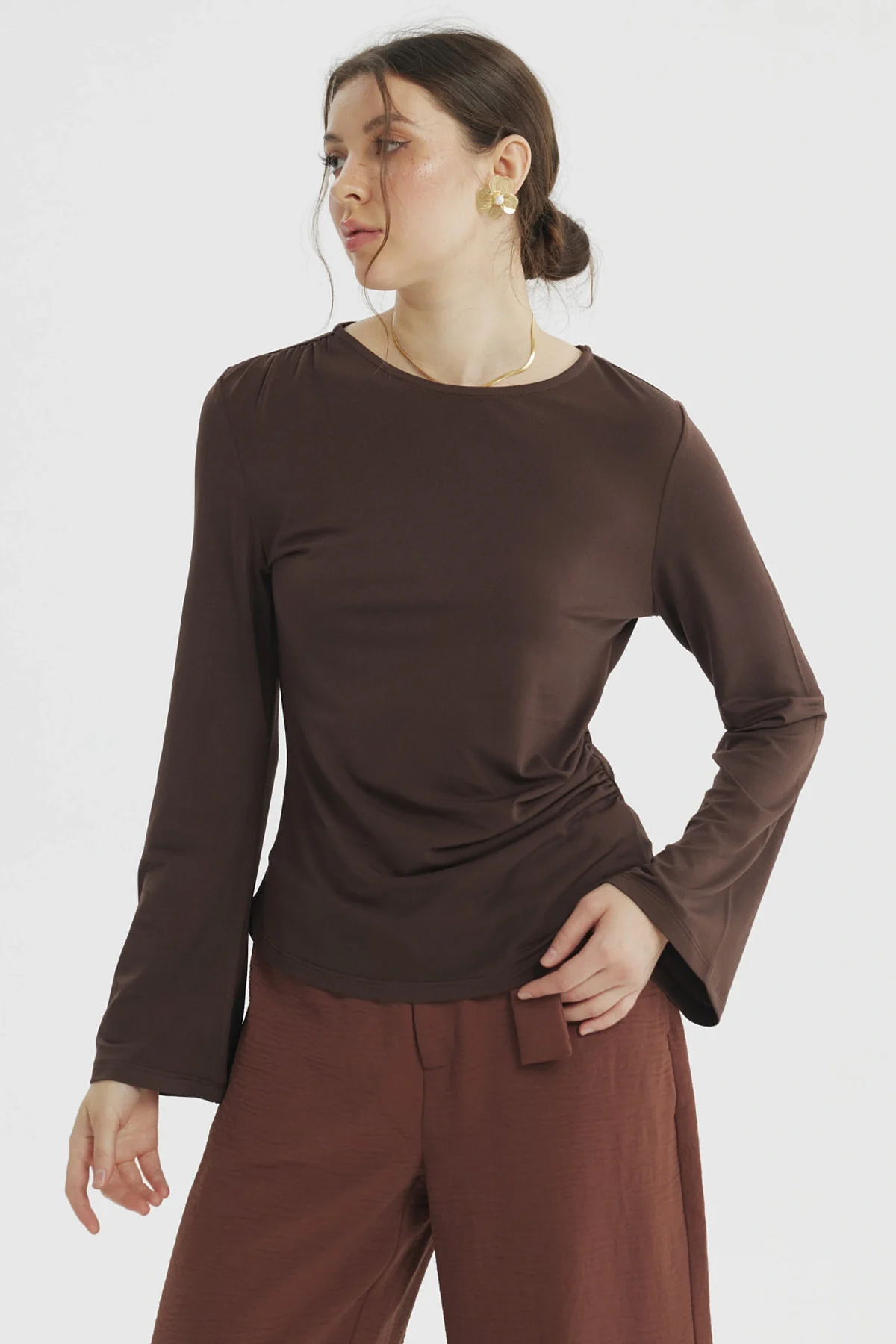Polera Mujer Ajustado Chocolate - Image 2
