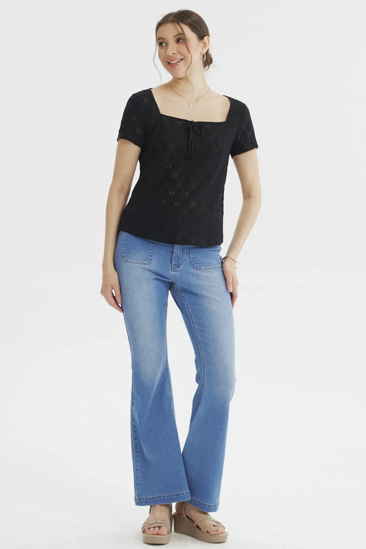 Polera Mujer Ajustado Negro - Image 4