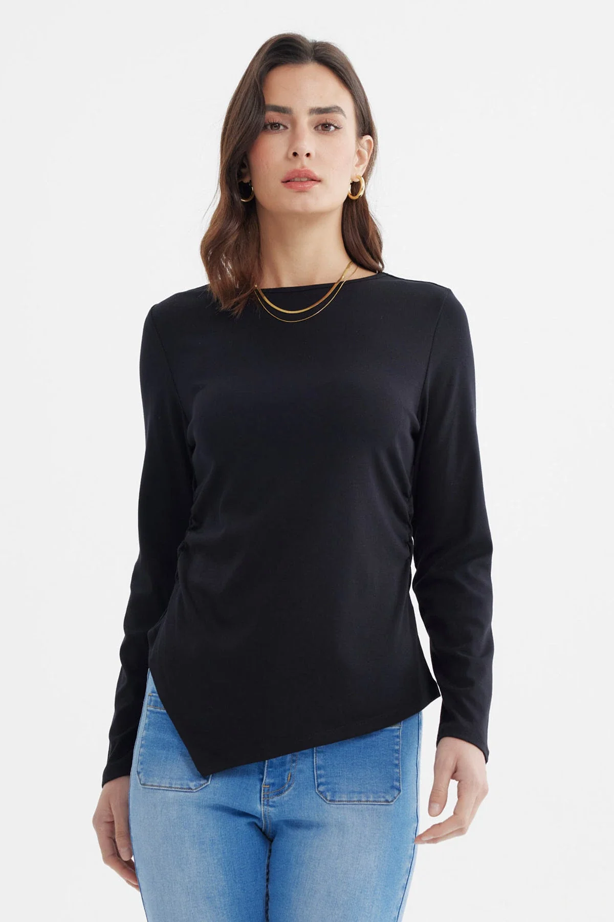 Polera Mujer Ajustado Negro