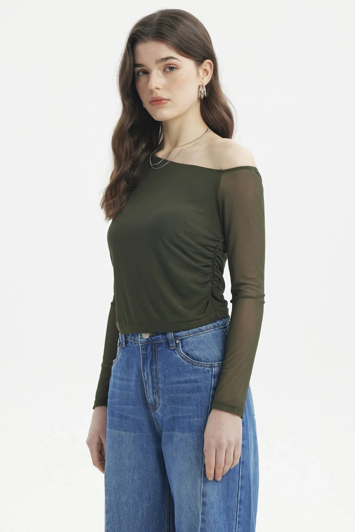 Polera Mujer Asimétrica Verde - Image 2