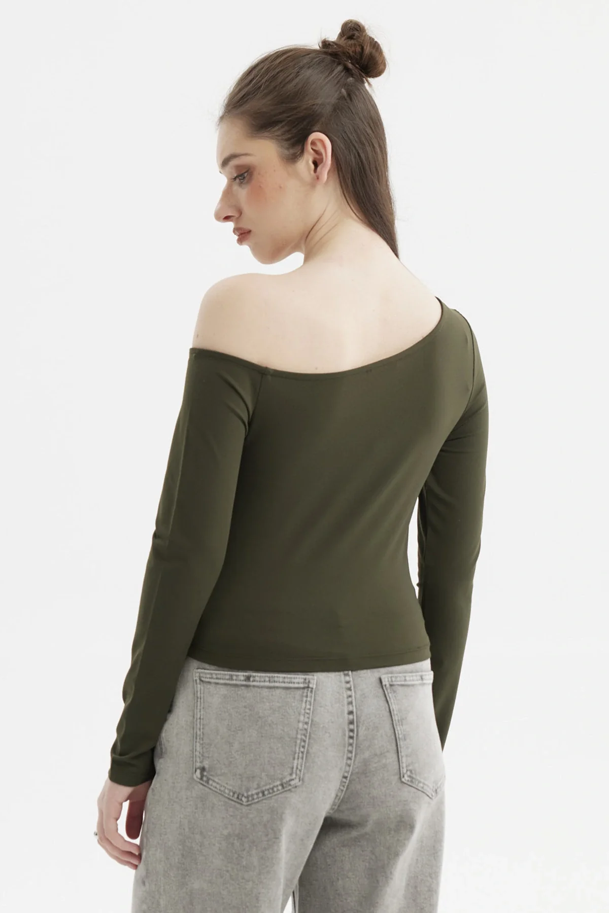 Polera Mujer Asimétrico Verde - Image 3