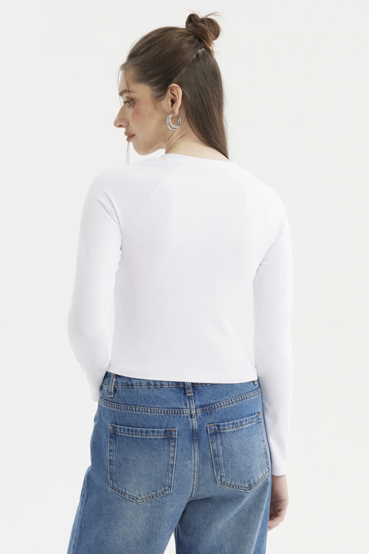 Polera Mujer Lisa Blanco - Image 3