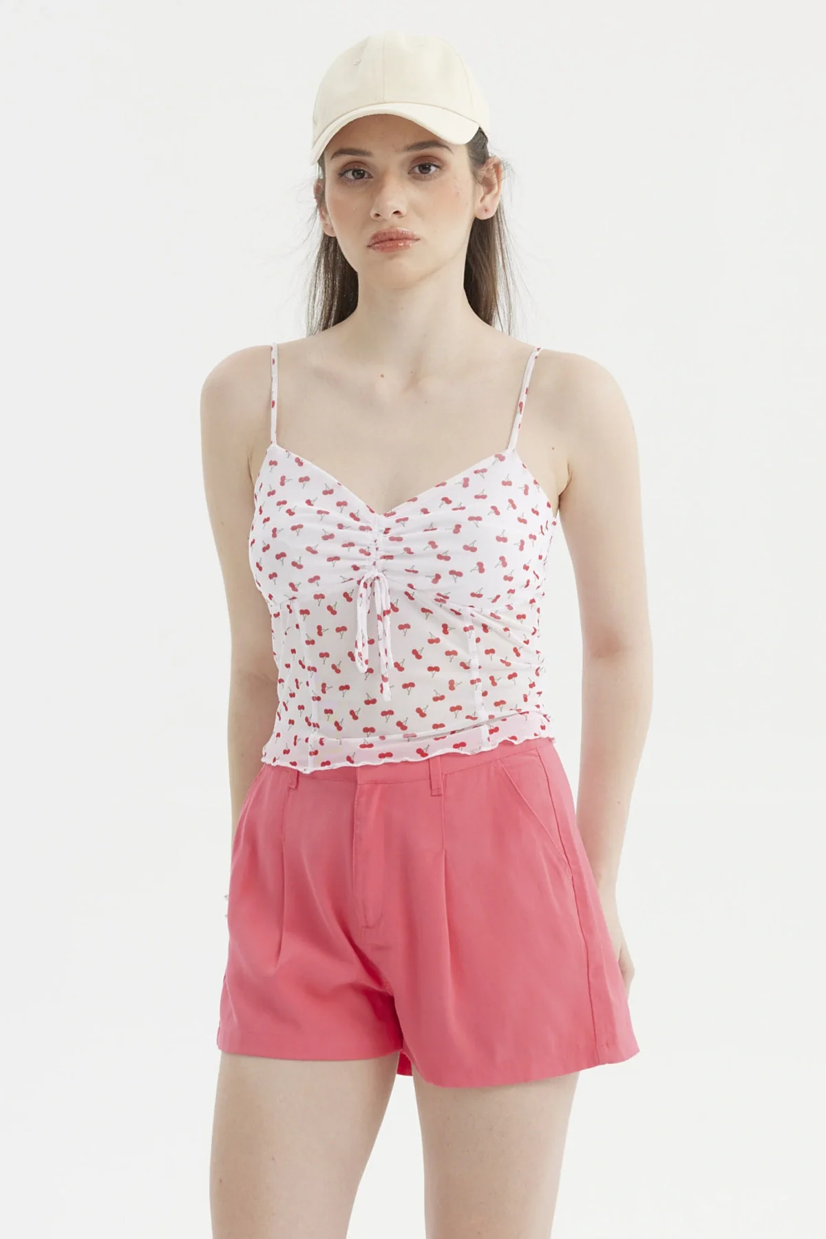 Polera Mujer Mesh Pabilo Blanco