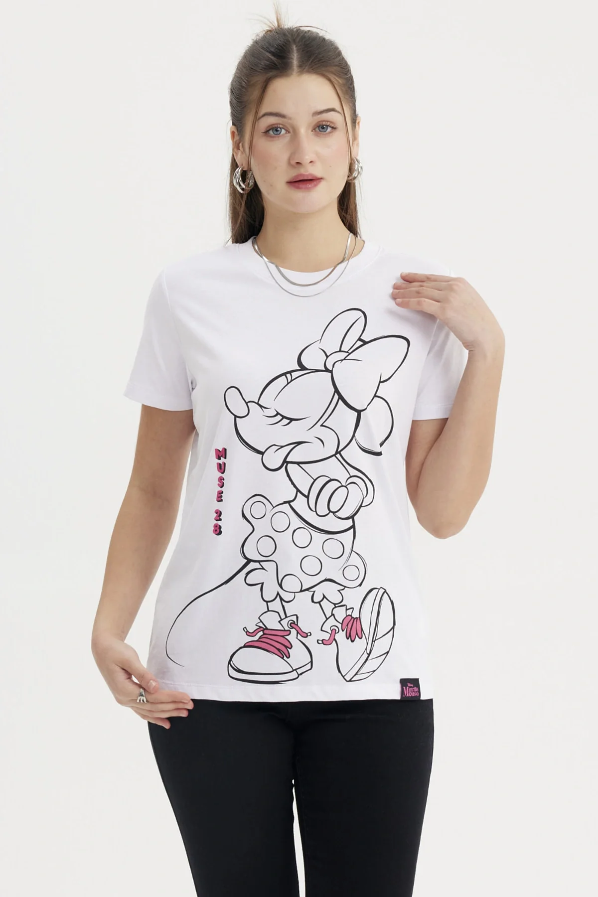 Polera Mujer Minnie Blanco