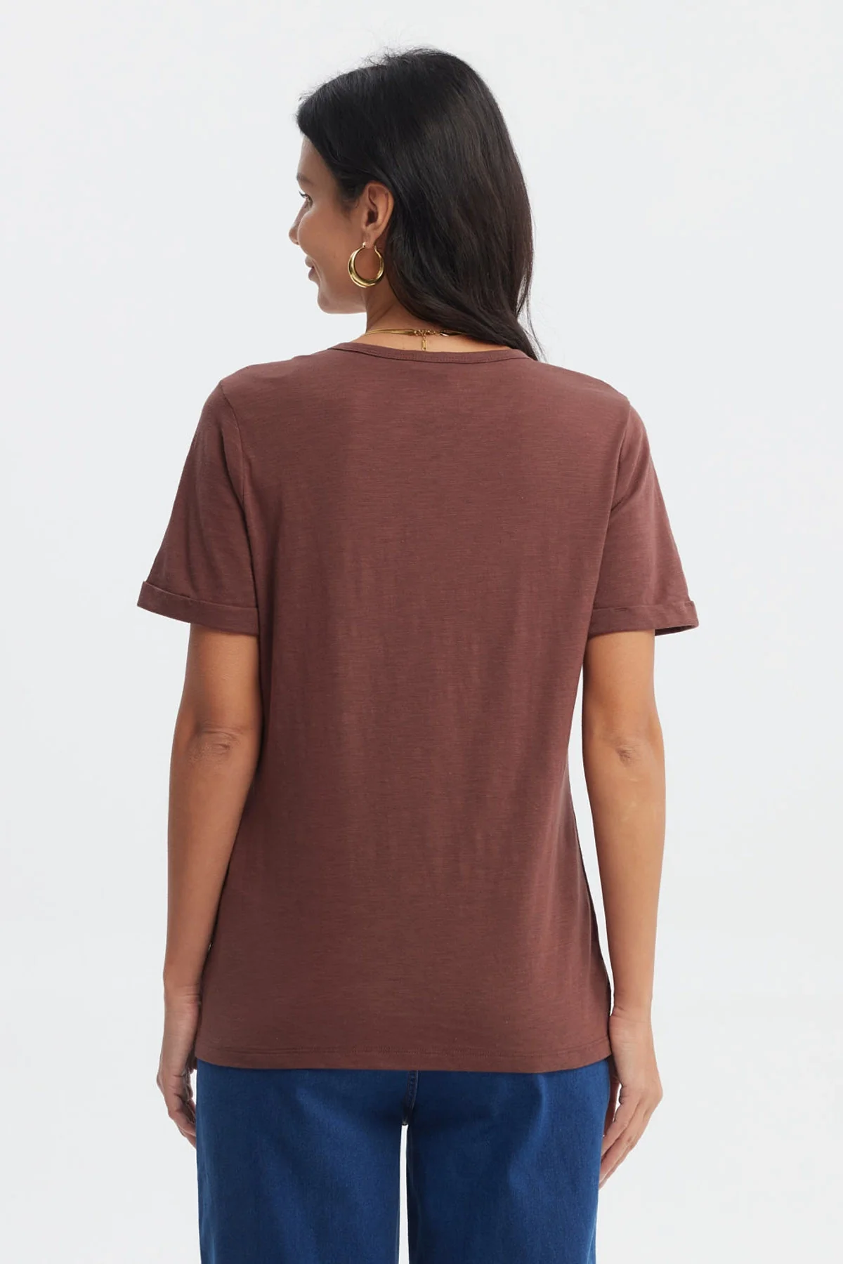 Polera Mujer Print Café - Image 3
