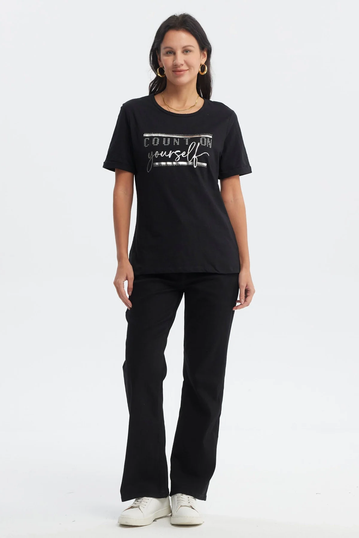 Polera Mujer Print Negro - Image 4