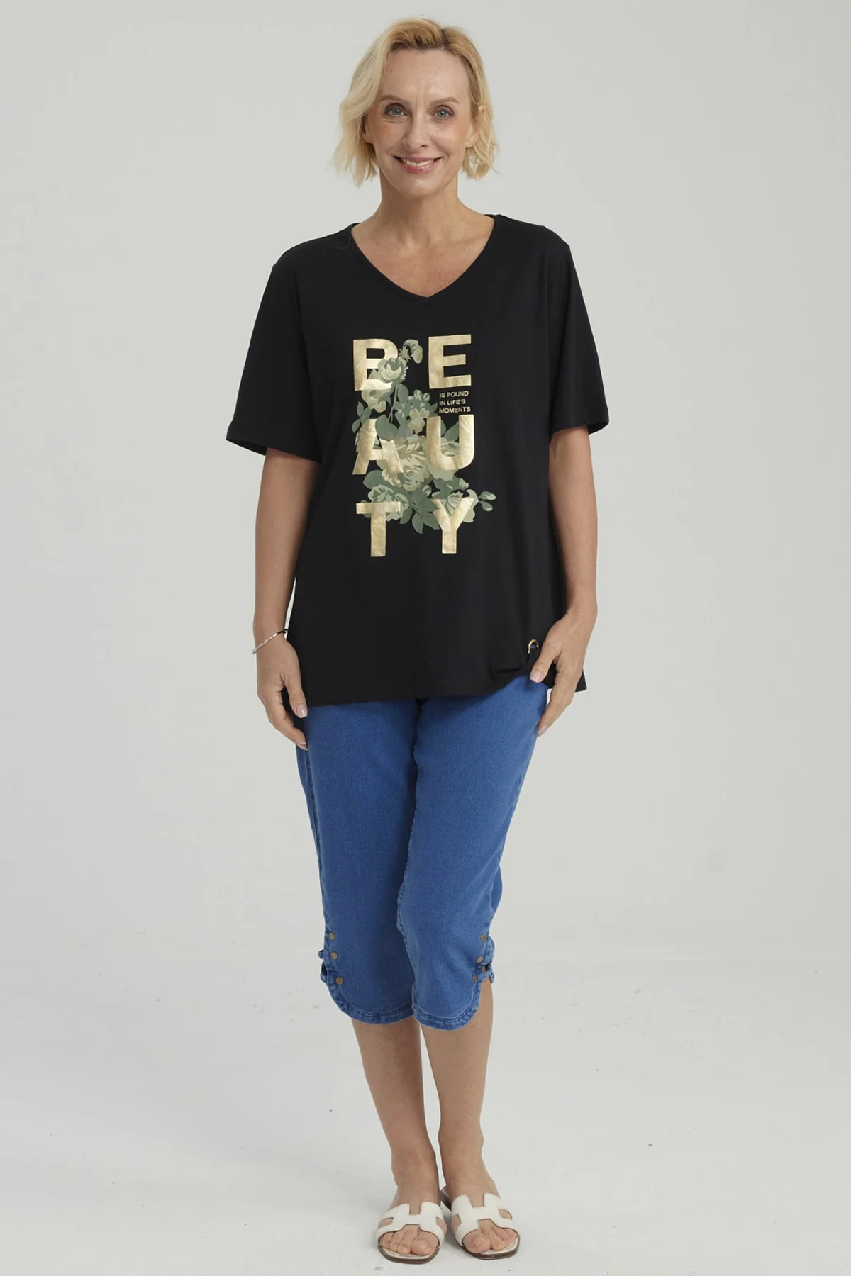 Polera Mujer Print Negro - Image 4