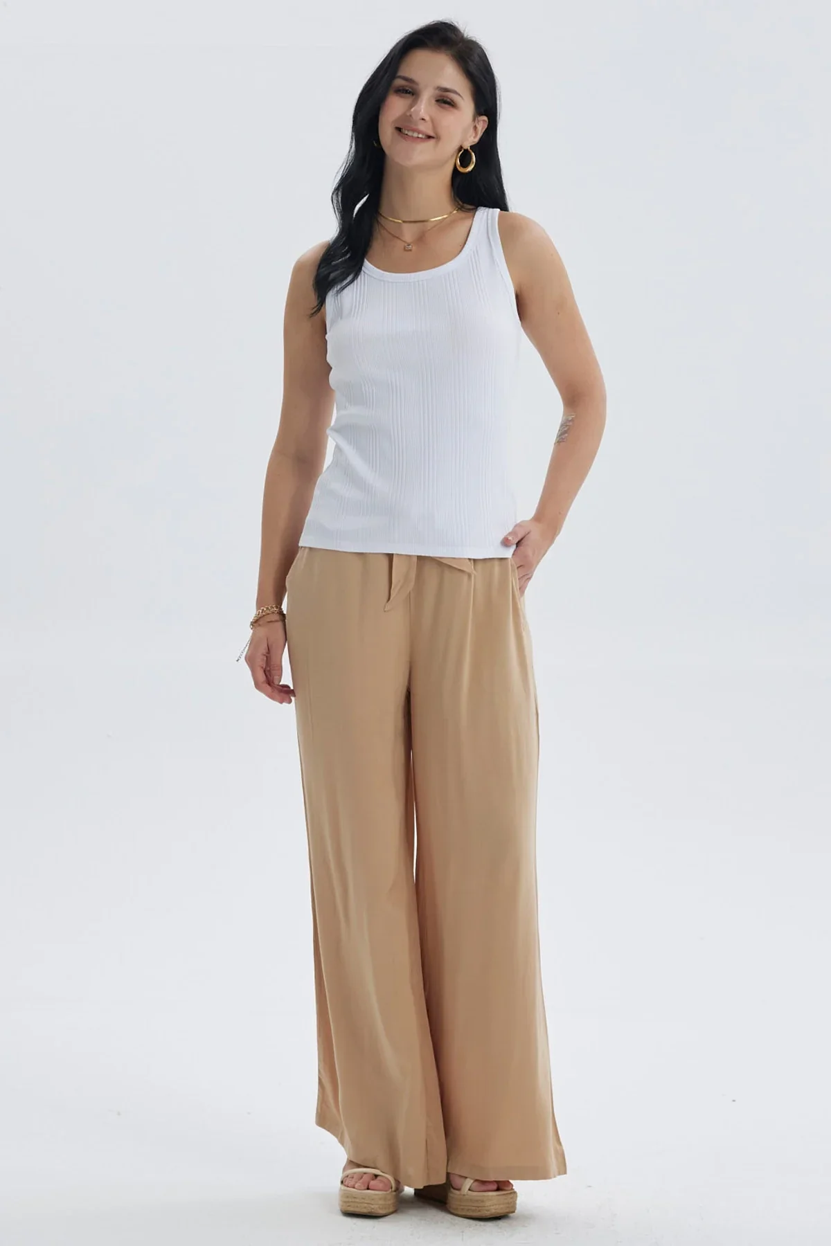 Polera Mujer Rib Lisa Blanco - Image 4