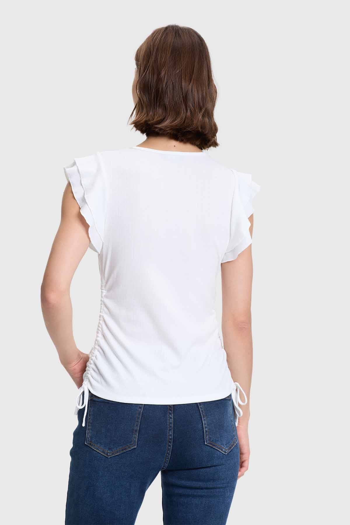 Polera Mujer Vuelo Rib Crudo - Image 3