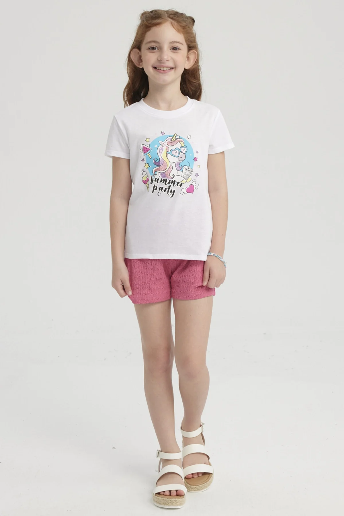 Polera Niña Básica Estampada Blanco - Image 4