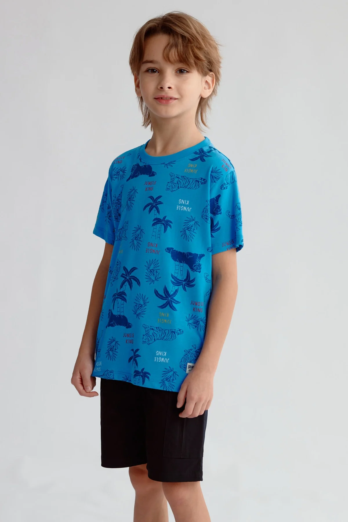 Polera Niño Full Print Azul Claro - Image 2