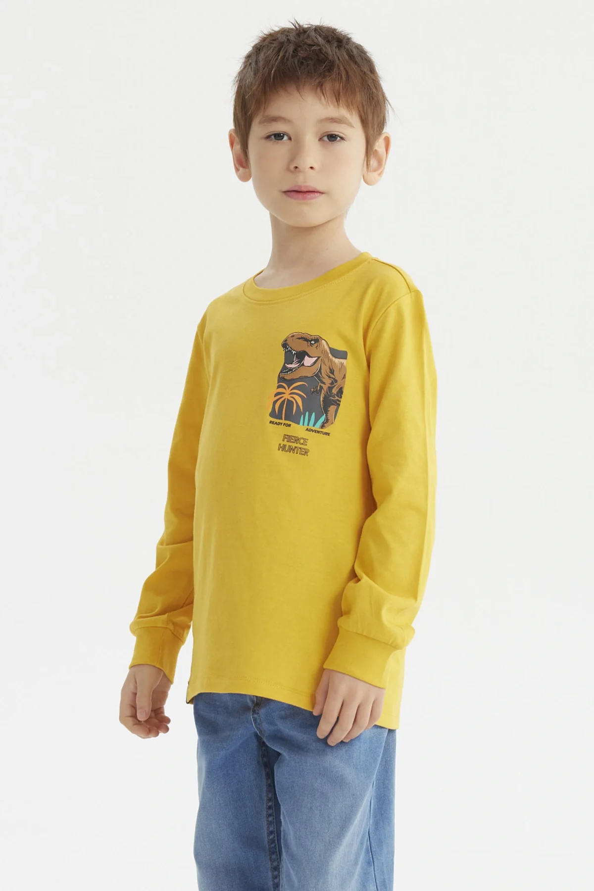 Polera Niño Toddler Print Mostaza