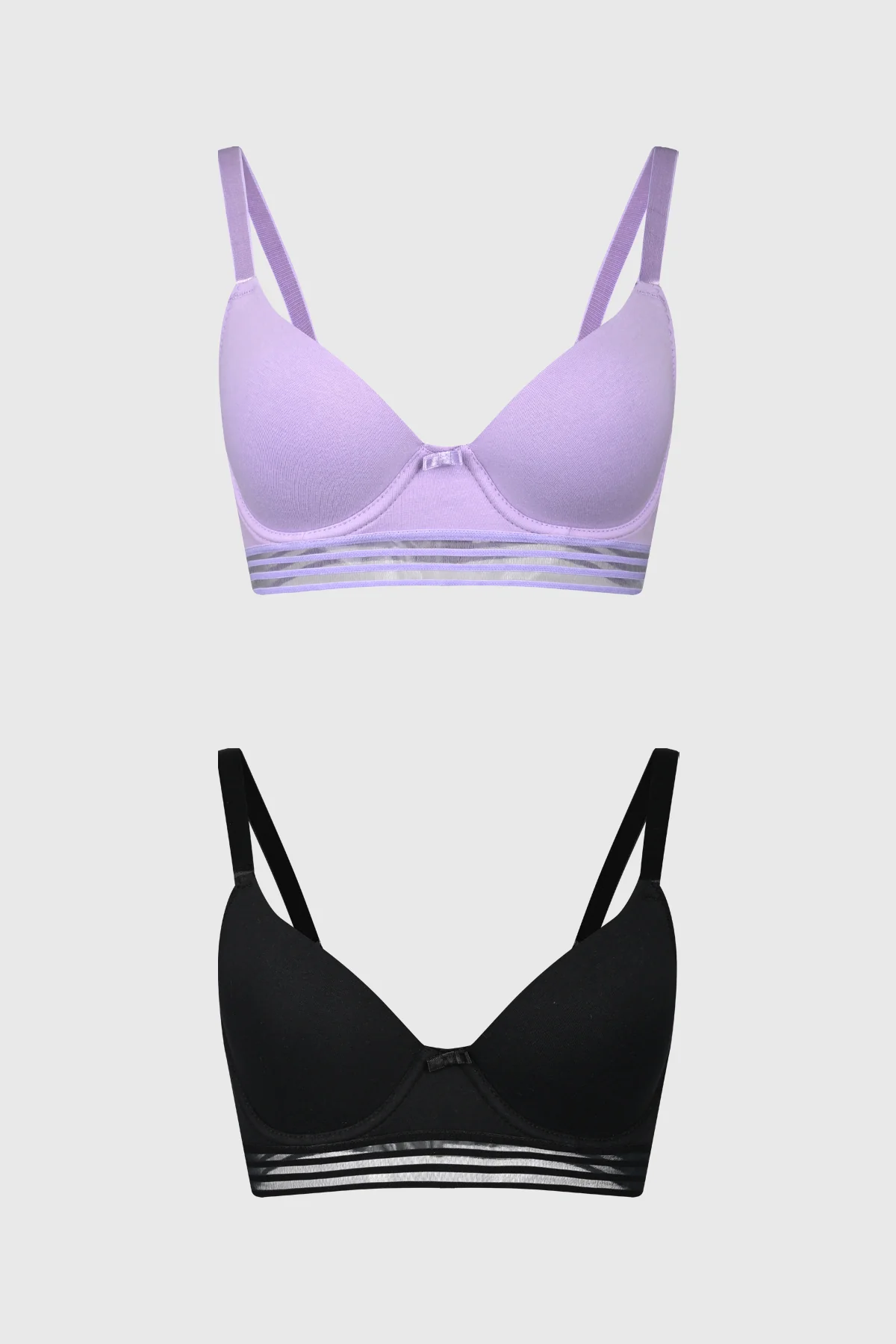 Sostén Mujer Copa Soft Detalle Elastico Lila