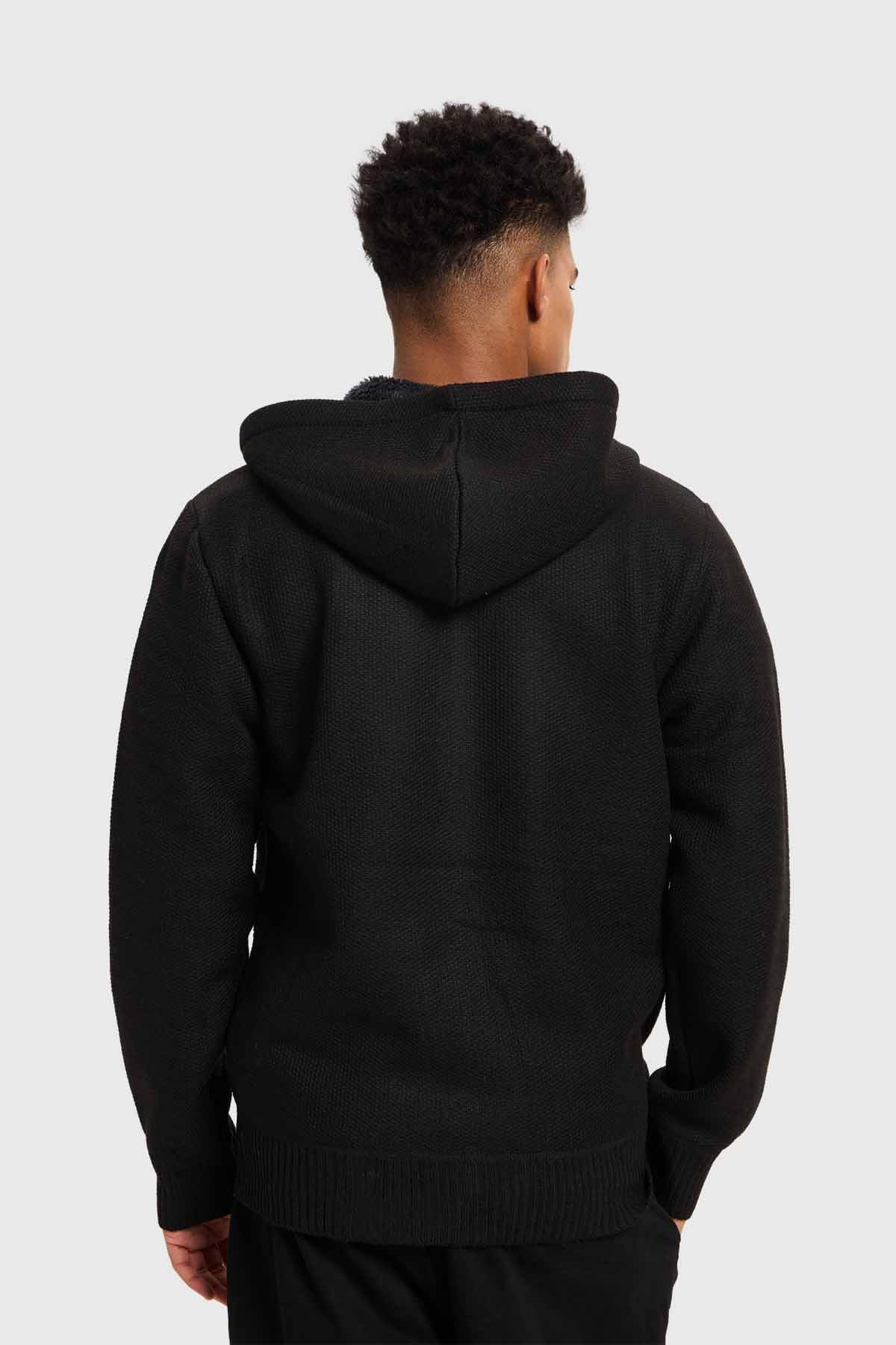 Sweater Hombre Hoodie Negro - Image 3