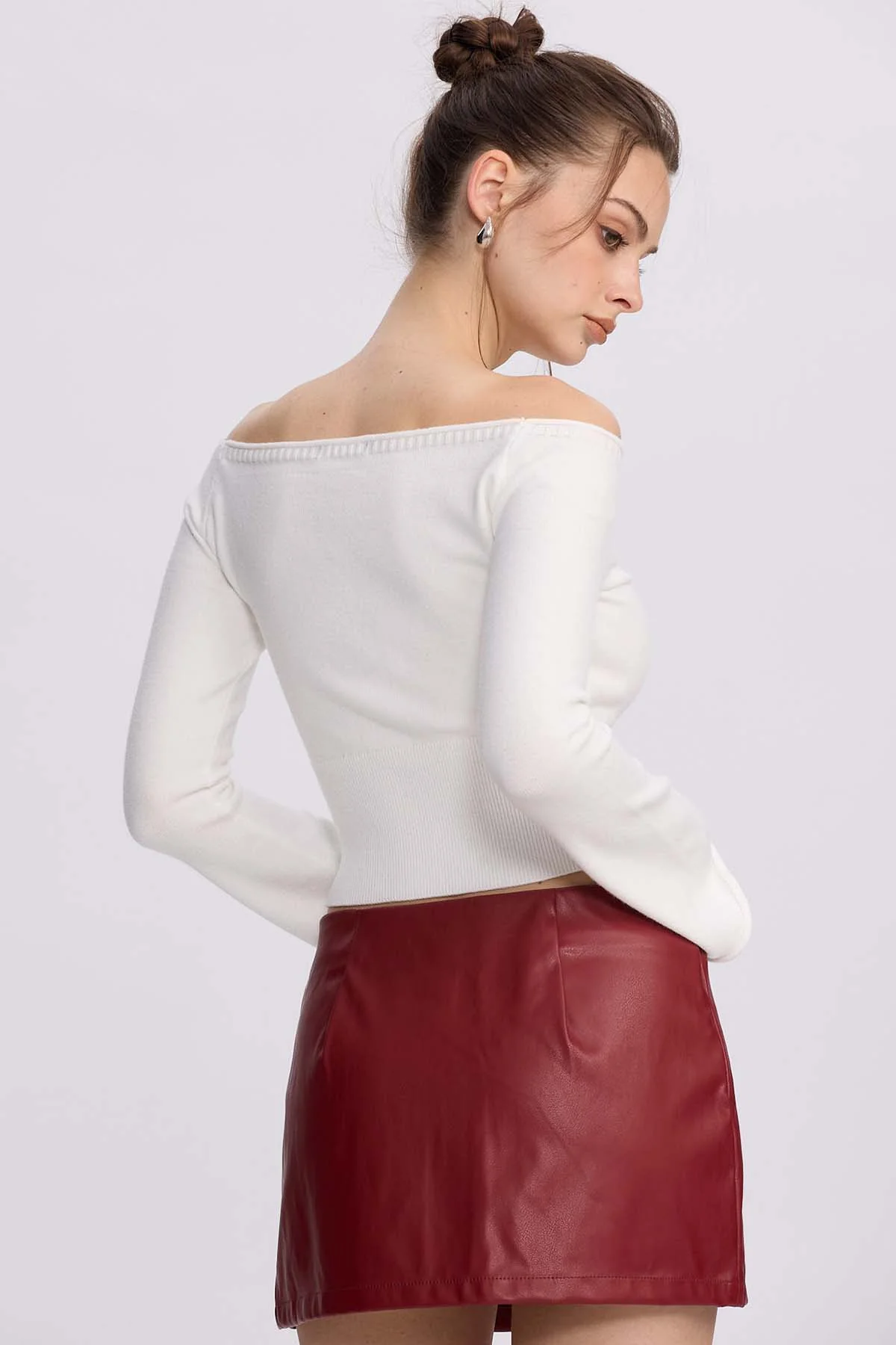 Sweater Mujer Bardot Crema - Image 3