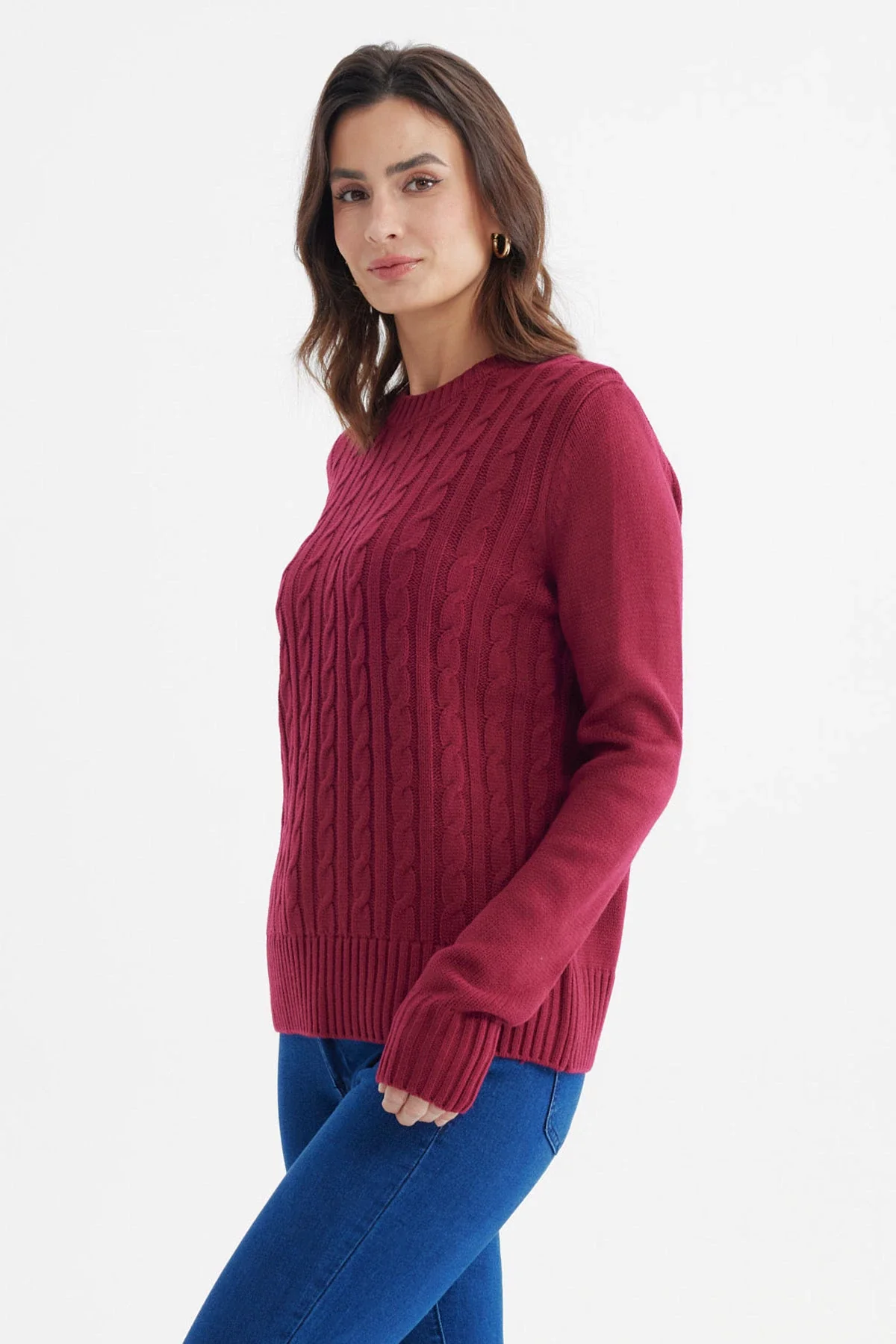 Sweater Mujer Tranzado Rojo - Image 2